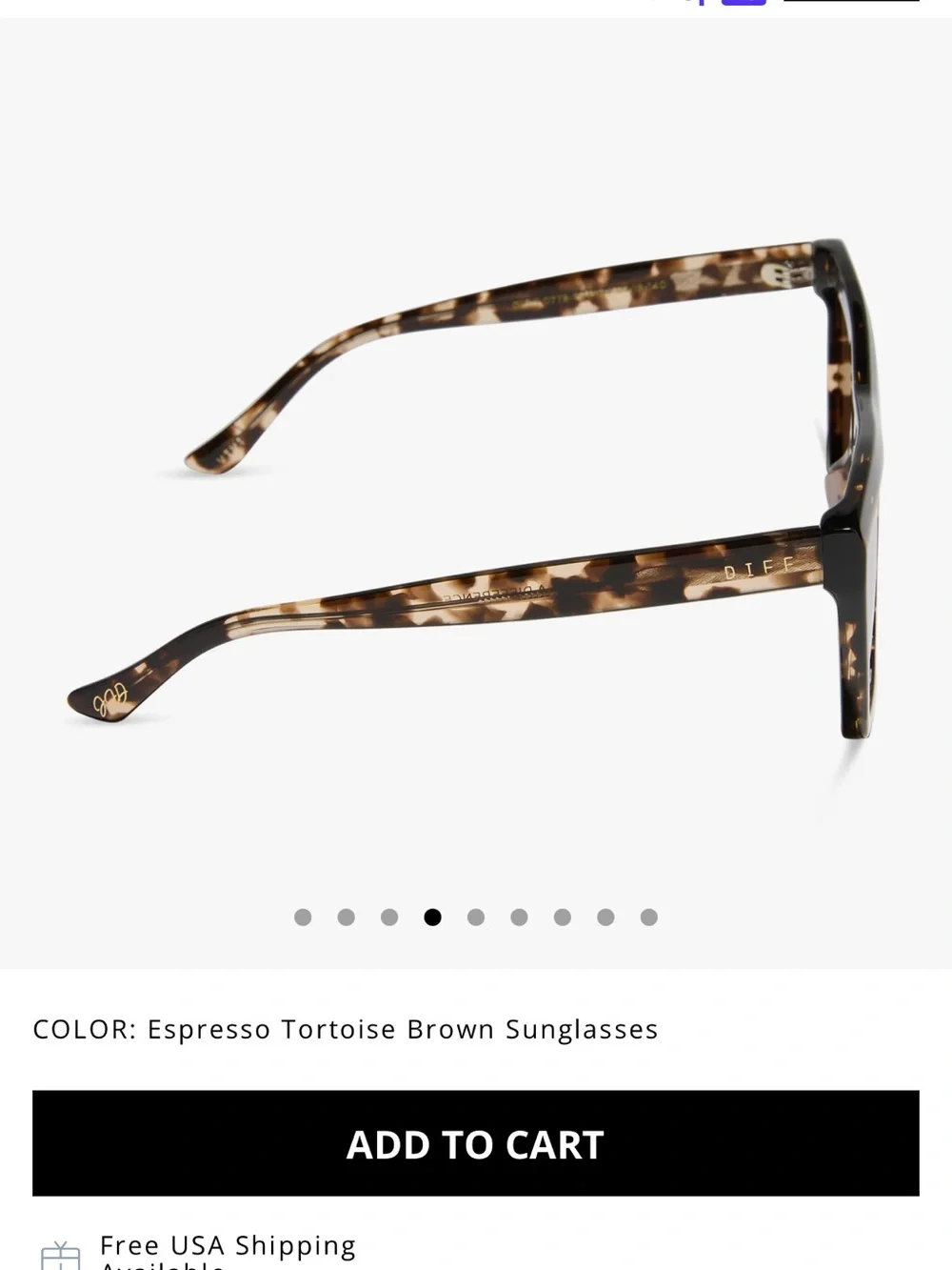 Diff Eyewear Espresso Tortoise Sunglasses - Vivi - Jessie James Decker